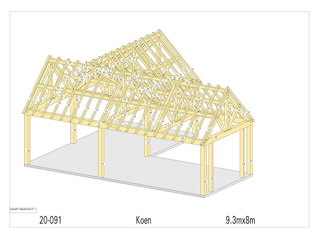 Fijnspar bijgebouw l vorm 8x9,30 - afbeelding 1 van  7