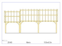 Fijnspar carport 5,50 x 10,50 m - afbeelding 2 van  19