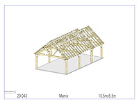 Fijnspar carport 5,50 x 10,50 m - afbeelding 16 van  19