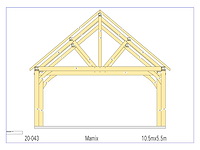 Fijnspar carport 5,50 x 10,50 m - afbeelding 18 van  19