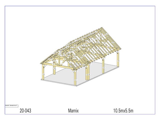 Fijnspar carport 5,50 x 10,50 m - afbeelding 13 van  19
