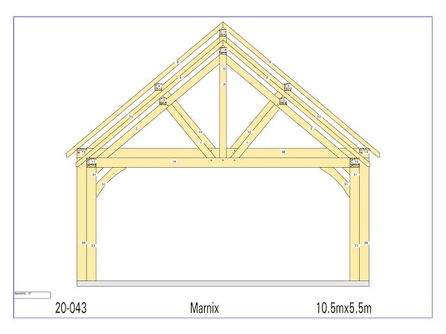 Fijnspar carport 5,50 x 10,50 m - afbeelding 17 van  19