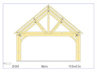 Fijnspar carport 5,50 x 10,50 m - afbeelding 17 van  19