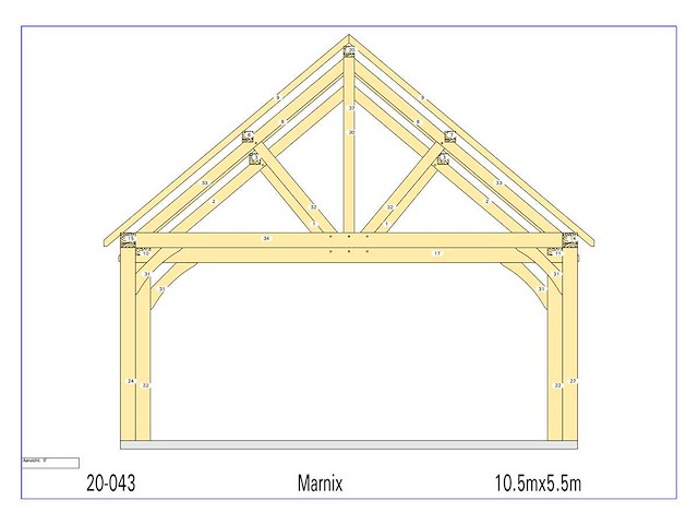 Fijnspar carport 5,50 x 10,50 m - afbeelding 18 van  19