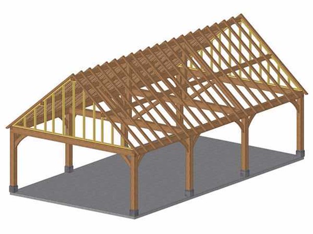 Fijnspar carport 5,50x10 - afbeelding 13 van  14