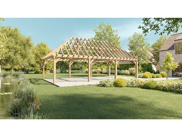 Fijnspar carport 5,50x10 - afbeelding 1 van  18