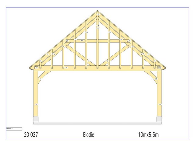 Fijnspar carport 5,50x10 - afbeelding 15 van  18
