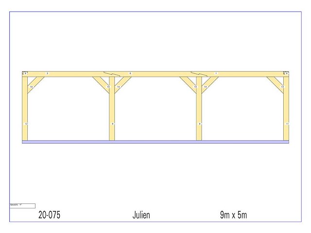 Fijnspar carport 5x9 - afbeelding 2 van  18