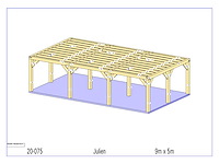 Fijnspar carport 5x9 - afbeelding 14 van  18