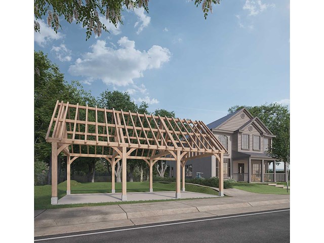 Fijnspar carport 5x9m - afbeelding 1 van  18