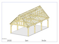 Fijnspar carport 5x9m - afbeelding 3 van  5
