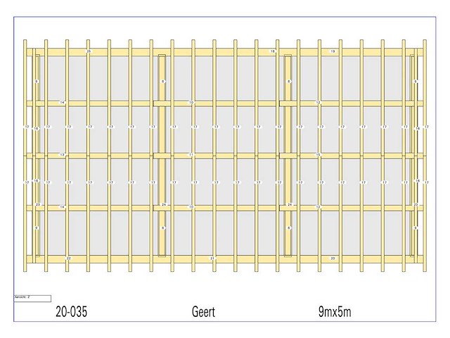 Fijnspar carport 5x9m - afbeelding 4 van  5