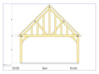 Fijnspar carport 5x9m - afbeelding 5 van  5