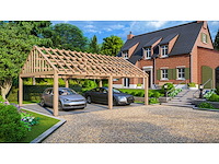 Fijnspar carport 8 x 6 m - afbeelding 2 van  10