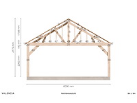 Fijnspar carport 8 x 6 m - afbeelding 9 van  10