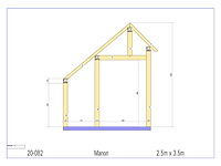 Fijnspar kap-schuur/poolhouse 3,50 x 2,50 - afbeelding 9 van  13
