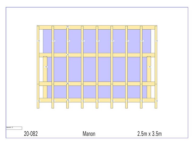 Fijnspar kap-schuur/poolhouse 3,50 x 2,50 - afbeelding 11 van  13