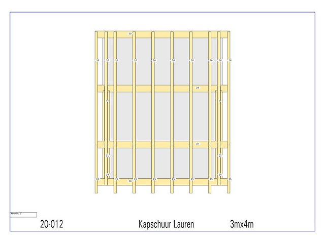 Fijnspar kapschuur/poolhouse 3x4 - afbeelding 9 van  14