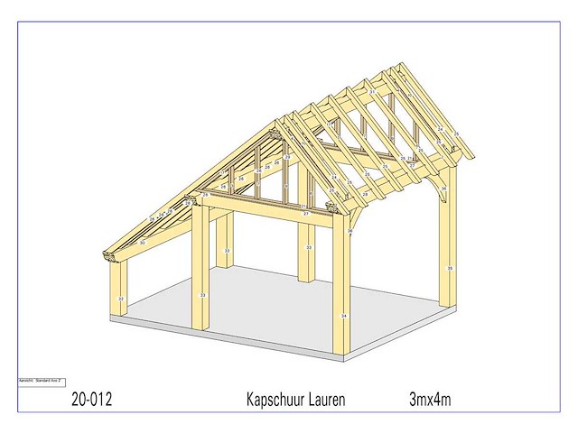Fijnspar kapschuur/poolhouse 3x4 - afbeelding 10 van  14