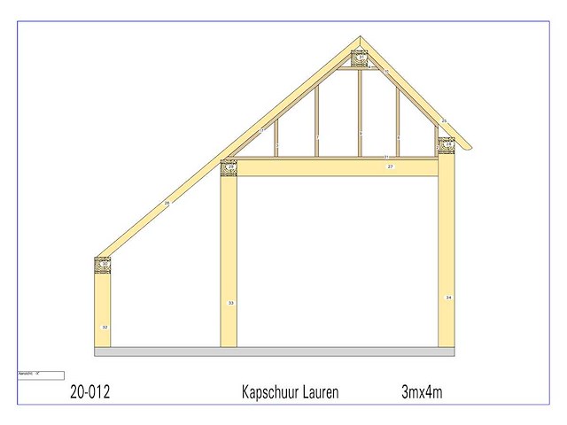 Fijnspar kapschuur/poolhouse 3x4 - afbeelding 4 van  6