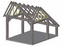 Fijnspar kapschuur/poolhouse 3x4 - afbeelding 6 van  6