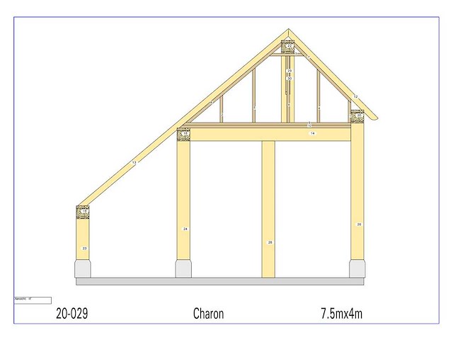 Fijnspar kapschuur/poolhouse 4x7,50 - afbeelding 3 van  4