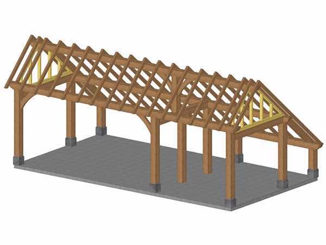 Fijnspar kapschuur/poolhouse 4x7,50 - afbeelding 4 van  4