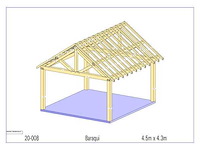 Fijnspar overkapping 4,3x4,5m - afbeelding 10 van  10