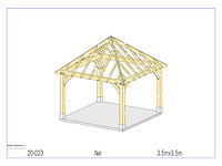 Fijnspar paviljoen 3,50x3,50 - afbeelding 4 van  11