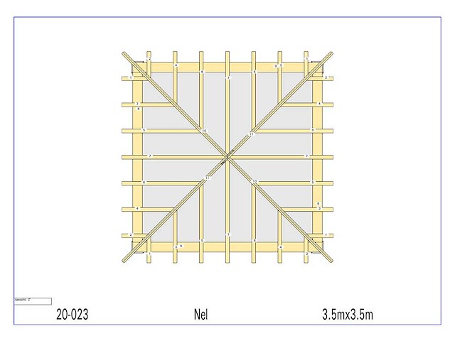 Fijnspar paviljoen 3,50x3,50 - afbeelding 7 van  11