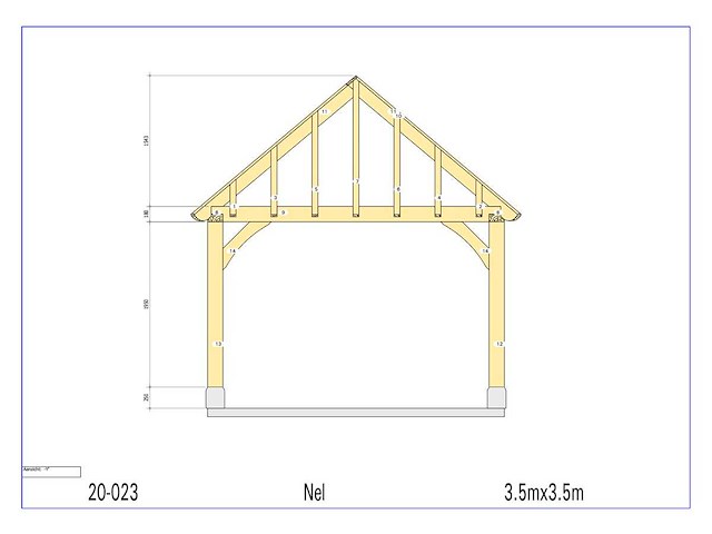 Fijnspar paviljoen 3,50x3,50 - afbeelding 13 van  14