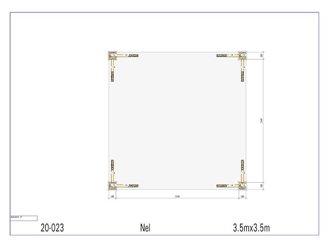Fijnspar paviljoen 3,50x3,50 - afbeelding 7 van  14