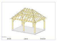 Fijnspar paviljoen 3,5x5 - afbeelding 6 van  14