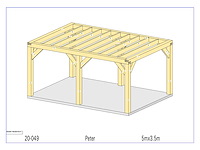 Fijnspar paviljoen 3,5x5 - afbeelding 9 van  18