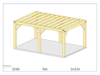 Fijnspar paviljoen 3,5x5 - afbeelding 10 van  18