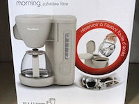 Filterkoffiezetapparaat, moulinex, morning fcm02-b, 1000w, 10 tot 15 tassen, werking niet gekend