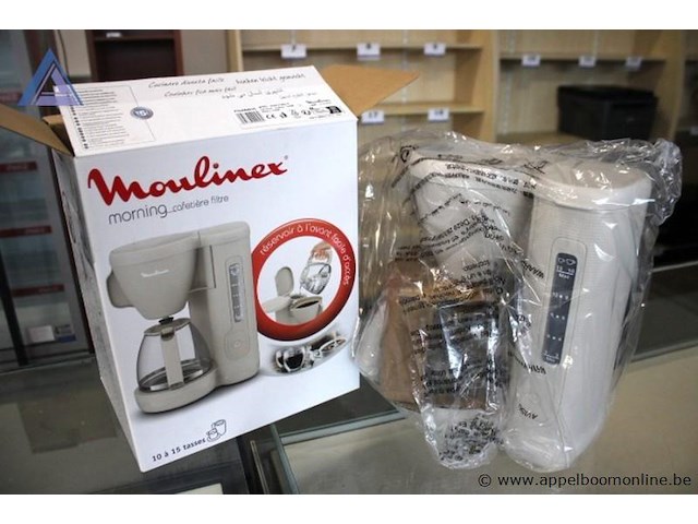 Filterkoffiezetapparaat, moulinex, morning fcm02-b, 1000w, 10 tot 15 tassen, werking niet gekend - afbeelding 2 van  3