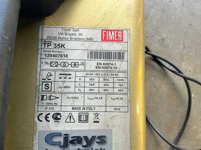Fimer tp35k plasmasnijmachine - afbeelding 6 van  8