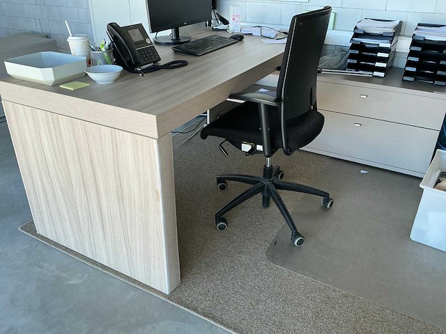 Fineerhouten hoekbureau (2x) - afbeelding 9 van  16