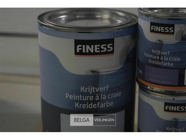 Finess krijtverf 2x250ml preston purple,1x1l leicester mint - afbeelding 2 van  3