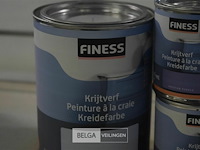 Finess krijtverf 2x250ml preston purple,1x1l leicester mint - afbeelding 2 van  3