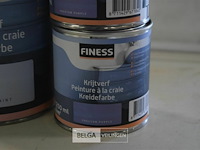 Finess krijtverf 2x250ml preston purple,1x1l leicester mint - afbeelding 3 van  3