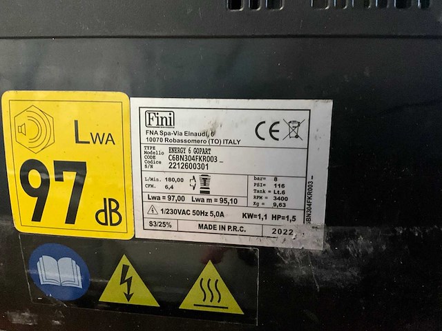 Fini energy 6 gopart luchtcompressor - afbeelding 3 van  6