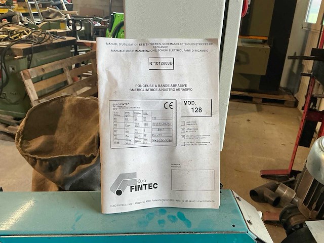 Fintech 128 bandschuurmachine met afzuiging - afbeelding 4 van  12
