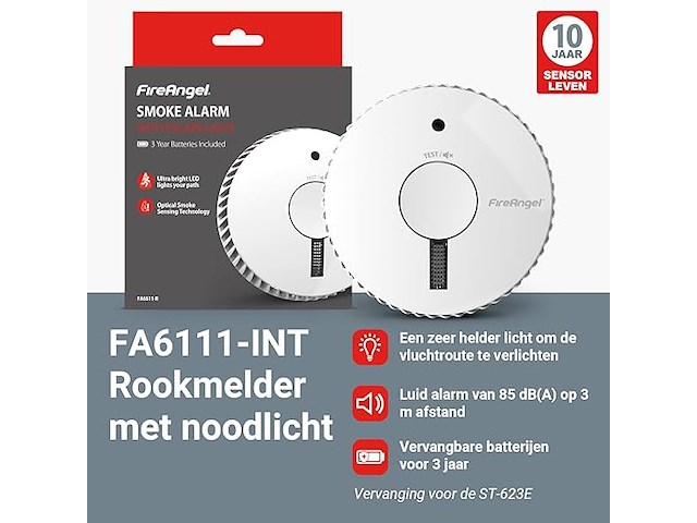 Fireangel rookmelder met noodlicht - afbeelding 4 van  6
