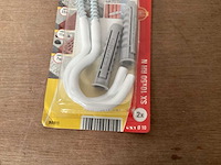 Fischer 90911 schroefhaak 10x50 wit, 2 stuks (30x) - afbeelding 2 van  6