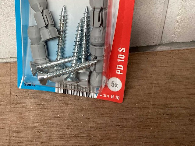 Fischer 90915 hollewandplug pd10 met schroef, 5 stuks (100x) - afbeelding 2 van  4