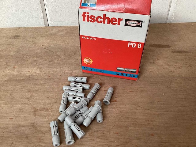 Fischer plug pd8, doos 100 stuks (89x) - afbeelding 1 van  3