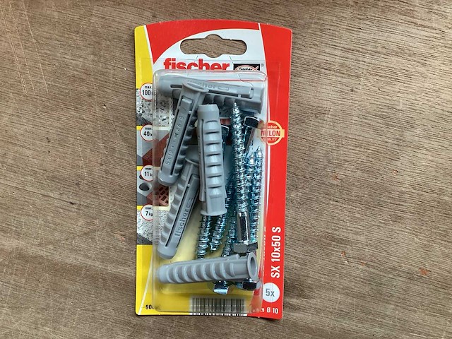 Fischer sx10x50s plug met houtdraadbout 7x65 (100x) - afbeelding 1 van  5