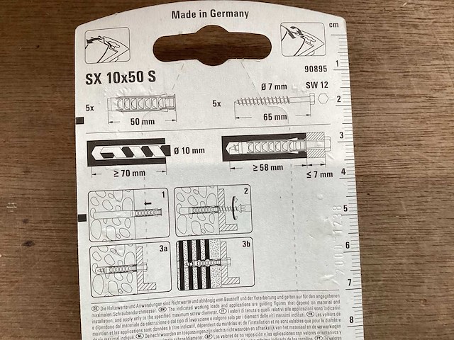 Fischer sx10x50s plug met houtdraadbout 7x65 (200x) - afbeelding 4 van  5